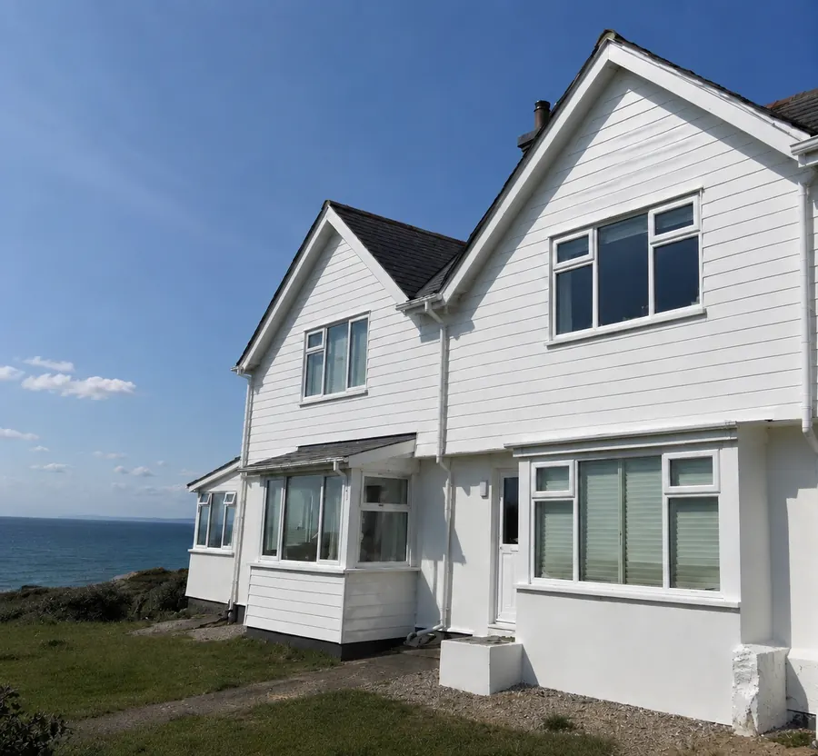 Same house exterior freshly repainted by Hi-Tec Decorators