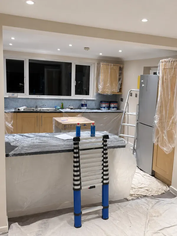 Kitchen painting in progress
