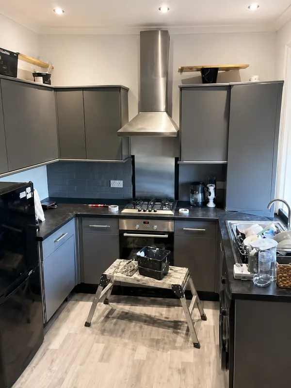Kitchen cabinets after respray